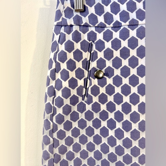 LAST CHANCE Ann Taylor Loft Purple Geometric Design Pencil Skirt size 0 - Picture 5 of 7